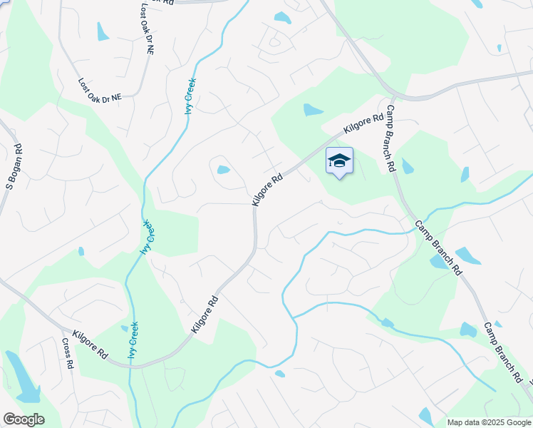 map of restaurants, bars, coffee shops, grocery stores, and more near 2557 Kilgore Road in Buford