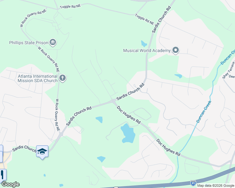 map of restaurants, bars, coffee shops, grocery stores, and more near 4043 Grandover Drive Northeast in Buford