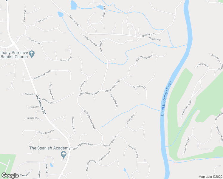 map of restaurants, bars, coffee shops, grocery stores, and more near 6320 Olde Atlanta Parkway in Suwanee