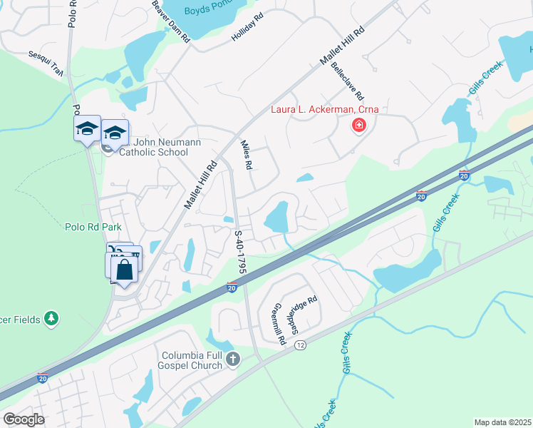 map of restaurants, bars, coffee shops, grocery stores, and more near 4824 Smallwood Road in Columbia