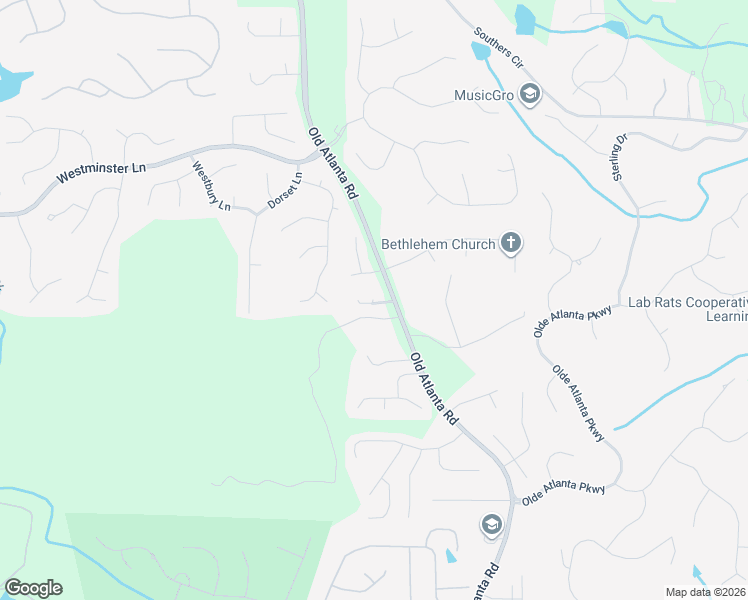 map of restaurants, bars, coffee shops, grocery stores, and more near 4740 Old Atlanta Road in Suwanee