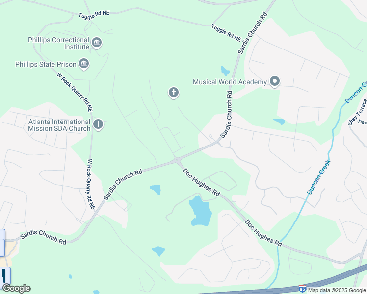 map of restaurants, bars, coffee shops, grocery stores, and more near 4063 Grandover Drive Northeast in Buford