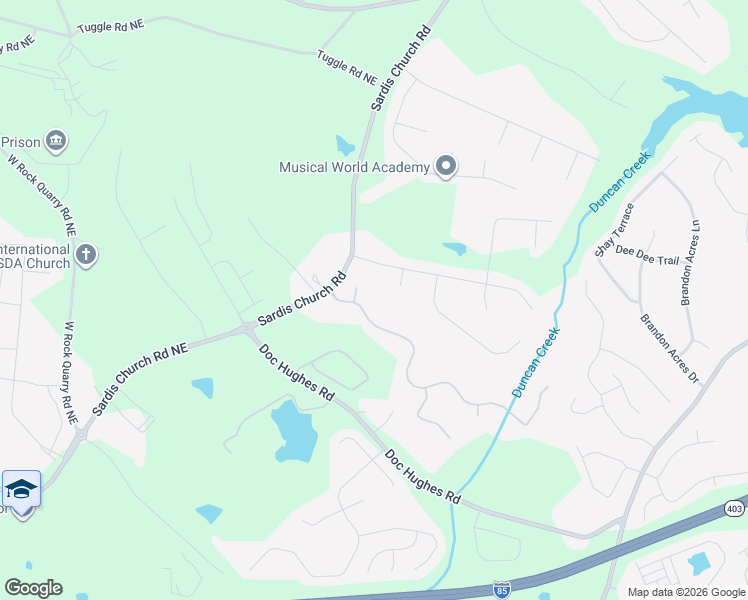 map of restaurants, bars, coffee shops, grocery stores, and more near 4223 Hamilton Parc Court Northeast in Buford