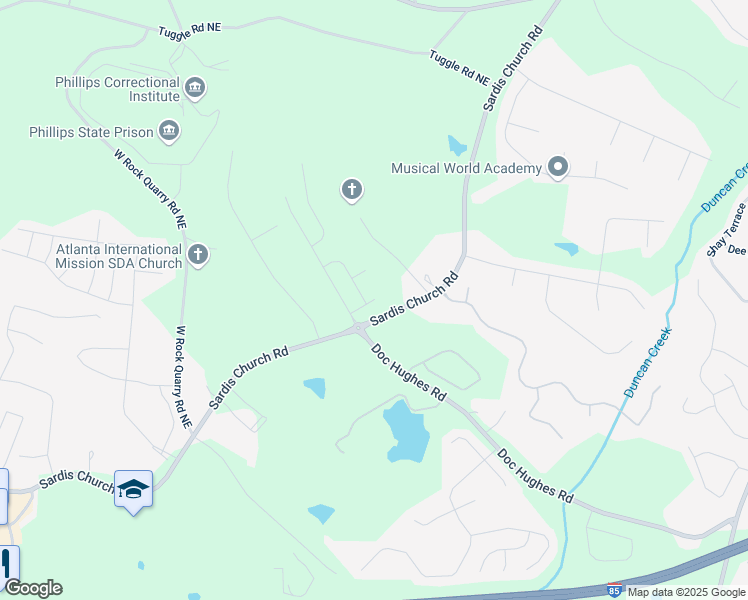 map of restaurants, bars, coffee shops, grocery stores, and more near 4063 Grandover Drive Northeast in Buford