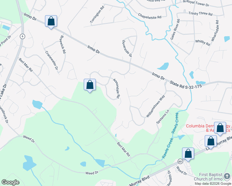 map of restaurants, bars, coffee shops, grocery stores, and more near 432 Annondale Road in Columbia