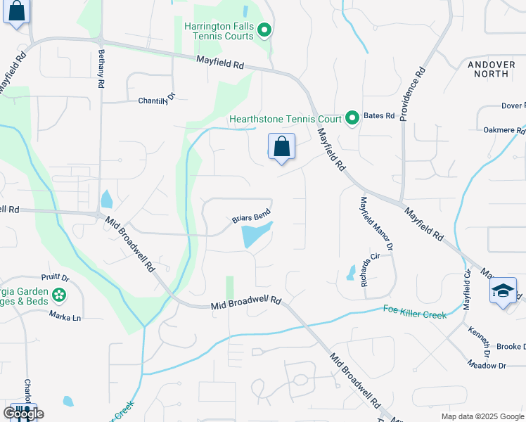 map of restaurants, bars, coffee shops, grocery stores, and more near 700 Briars Bend in Alpharetta