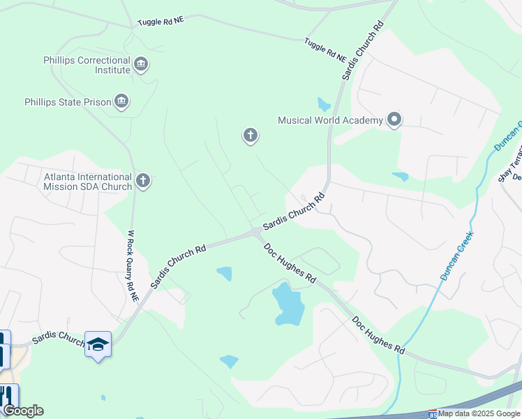 map of restaurants, bars, coffee shops, grocery stores, and more near 4040 Grandover Drive Northeast in Buford
