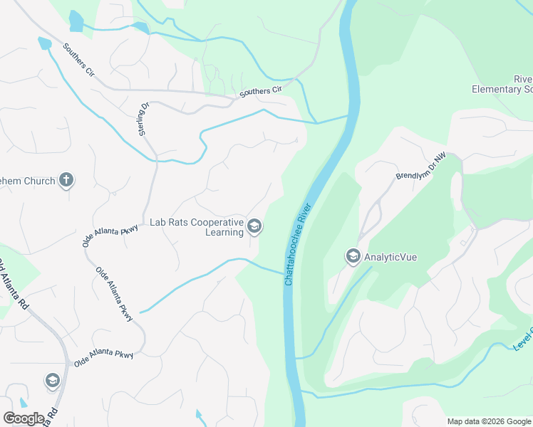 map of restaurants, bars, coffee shops, grocery stores, and more near 6630 River Crest Point in Suwanee