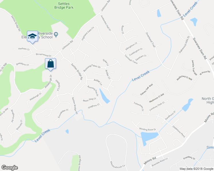 map of restaurants, bars, coffee shops, grocery stores, and more near 333 Twin Point Way in Suwanee