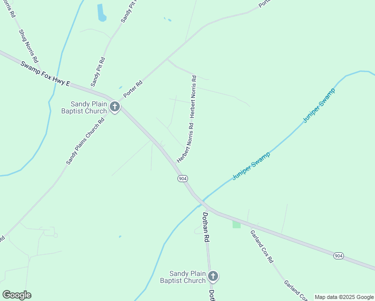 map of restaurants, bars, coffee shops, grocery stores, and more near 138 Herbert Norris Road in Tabor City