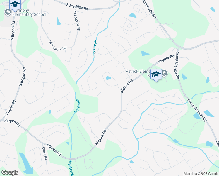 map of restaurants, bars, coffee shops, grocery stores, and more near 2570 Kilgore Road in Buford
