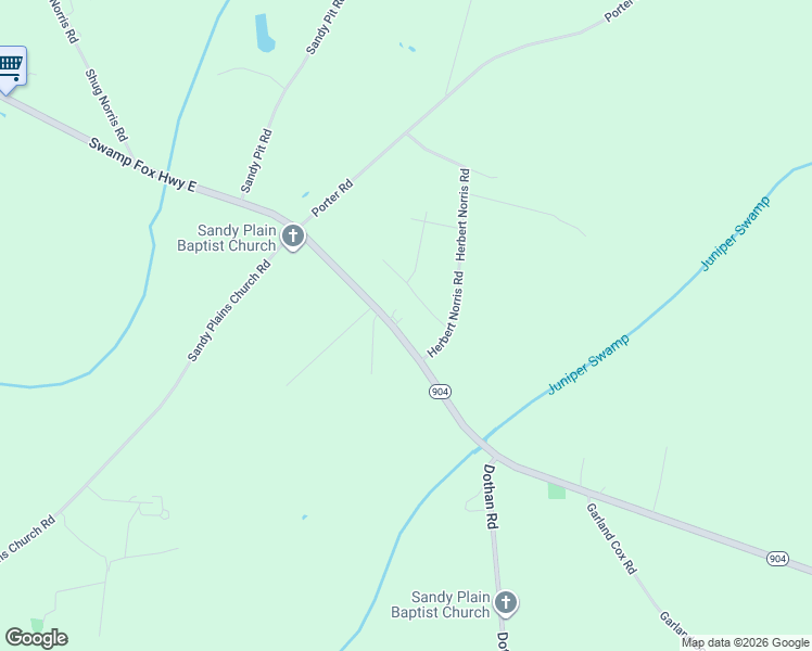 map of restaurants, bars, coffee shops, grocery stores, and more near 81 Herbert Norris Road in Tabor City