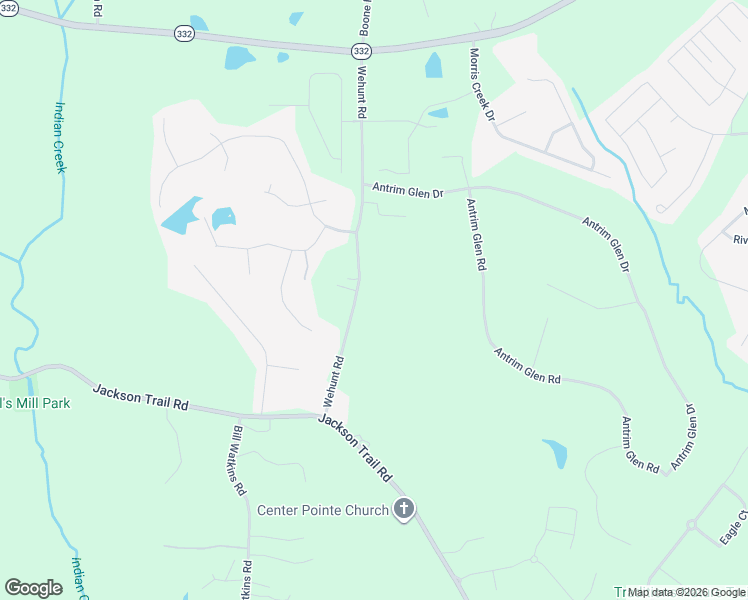 map of restaurants, bars, coffee shops, grocery stores, and more near 552 Wehunt Road in Hoschton