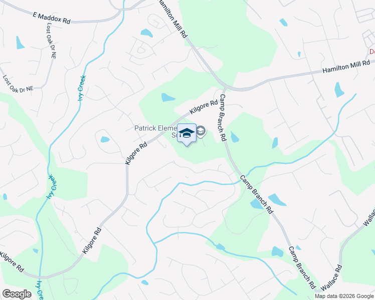 map of restaurants, bars, coffee shops, grocery stores, and more near 2707 Kilgore Road in Buford