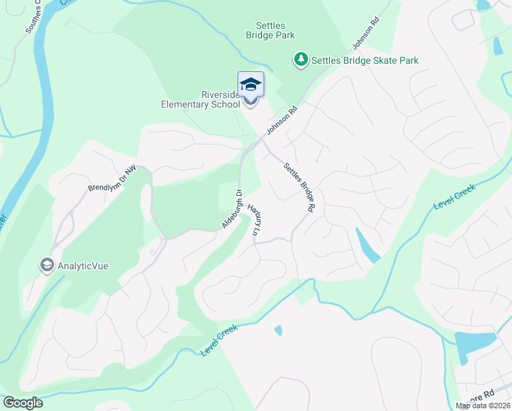 map of restaurants, bars, coffee shops, grocery stores, and more near 5425 Harbury Lane in Suwanee