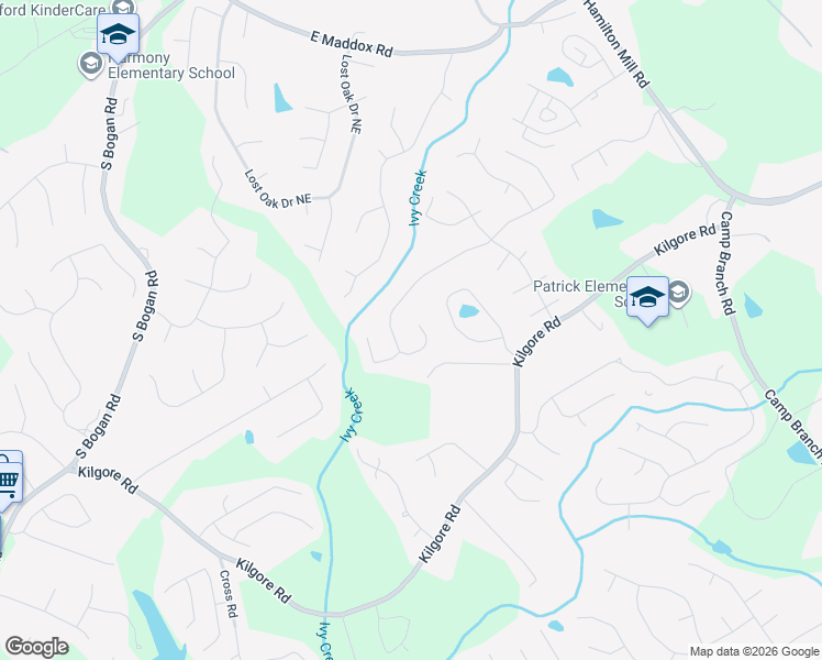 map of restaurants, bars, coffee shops, grocery stores, and more near 2295 Chandler Grove Drive in Buford