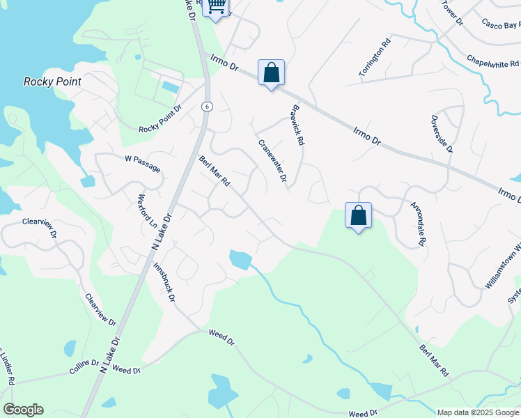 map of restaurants, bars, coffee shops, grocery stores, and more near 1350 Berl Mar Road in Columbia