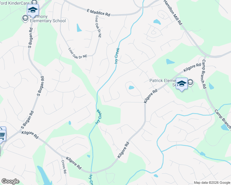map of restaurants, bars, coffee shops, grocery stores, and more near 2295 Chandler Grove Drive in Buford