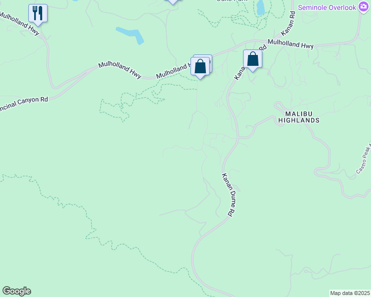 map of restaurants, bars, coffee shops, grocery stores, and more near Vera Canyon Drive in Los Angeles County