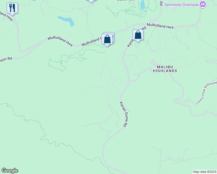 map of restaurants, bars, coffee shops, grocery stores, and more near Vera Canyon Drive in Los Angeles County