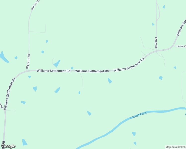 map of restaurants, bars, coffee shops, grocery stores, and more near 1162 Williams Settlement Road in Blountsville