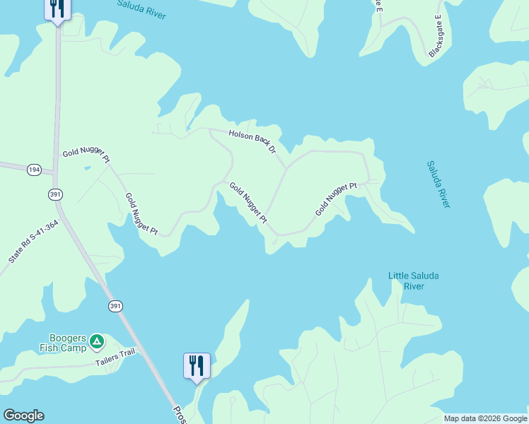 map of restaurants, bars, coffee shops, grocery stores, and more near 614 Goldnugget Point in Prosperity