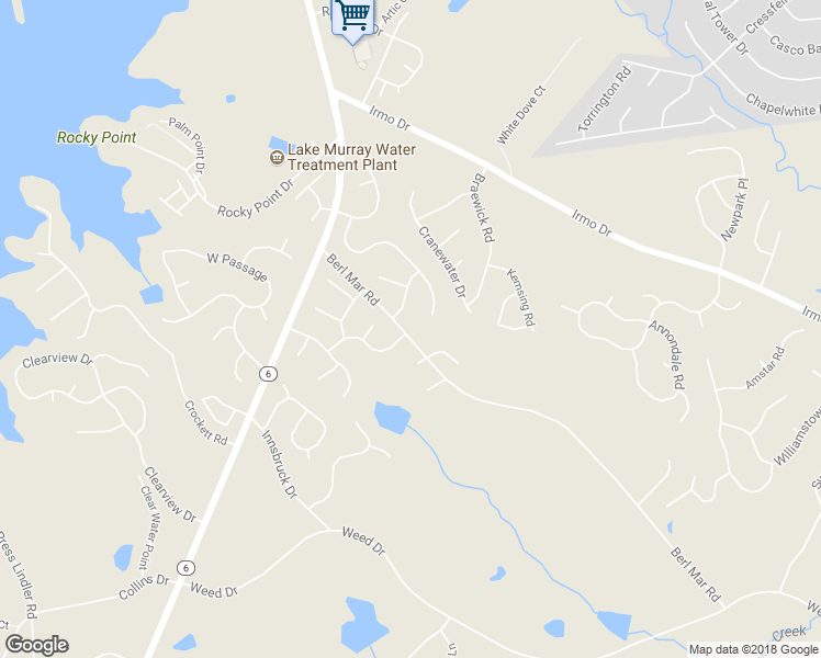 map of restaurants, bars, coffee shops, grocery stores, and more near 1350 Berl Mar Road in Columbia