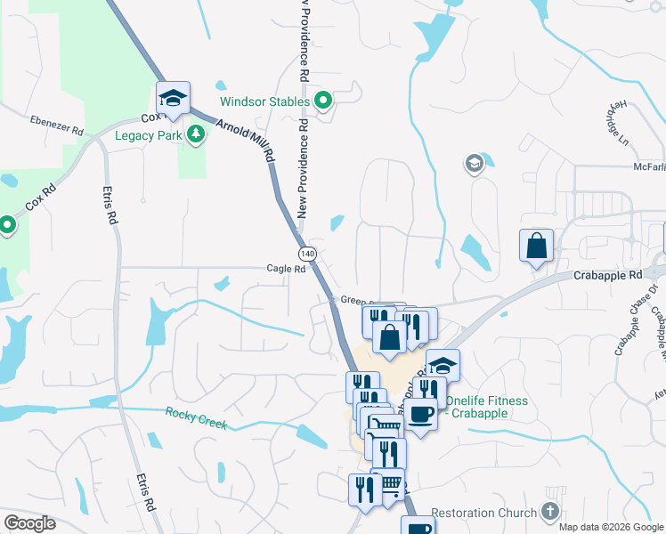 map of restaurants, bars, coffee shops, grocery stores, and more near 117 Quinn Way in Milton