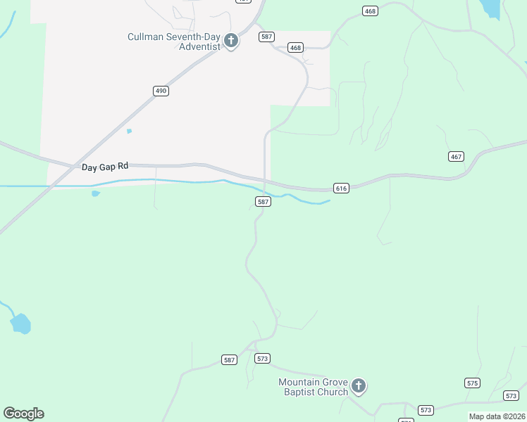 map of restaurants, bars, coffee shops, grocery stores, and more near 818-1012 County Road 587 in Hanceville