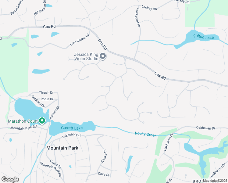 map of restaurants, bars, coffee shops, grocery stores, and more near 125 Inwood Terrace in Roswell