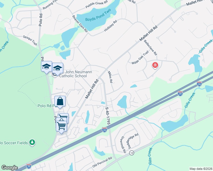 map of restaurants, bars, coffee shops, grocery stores, and more near 4716 Smallwood Road in Columbia