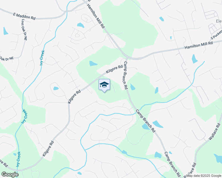 map of restaurants, bars, coffee shops, grocery stores, and more near 2707 Kilgore Road in Buford