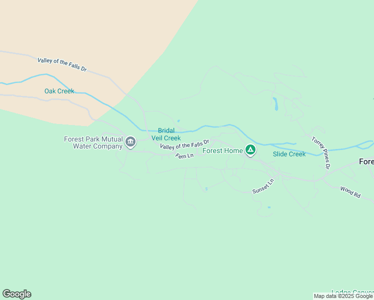 map of restaurants, bars, coffee shops, grocery stores, and more near 39723 Valley of the Falls Drive in Forest Falls
