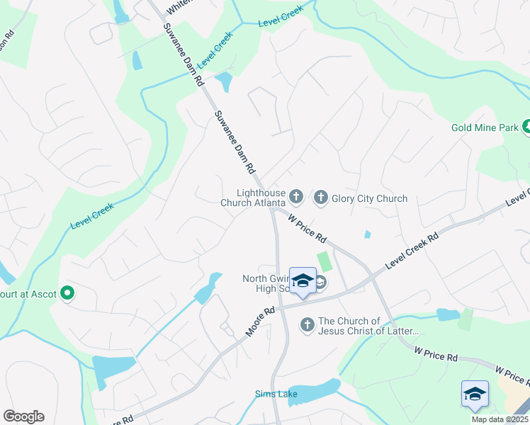 map of restaurants, bars, coffee shops, grocery stores, and more near 5012 Suwanee Dam Road in Suwanee