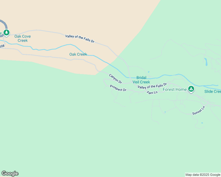 map of restaurants, bars, coffee shops, grocery stores, and more near 39455 Prospect Drive in Forest Falls