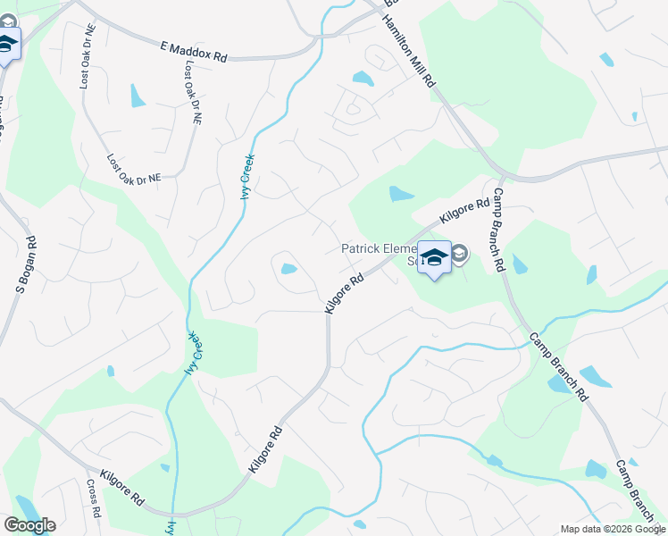 map of restaurants, bars, coffee shops, grocery stores, and more near 2612 Ambria Drive in Buford