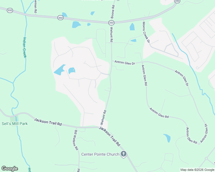 map of restaurants, bars, coffee shops, grocery stores, and more near 552 Wehunt Road in Hoschton