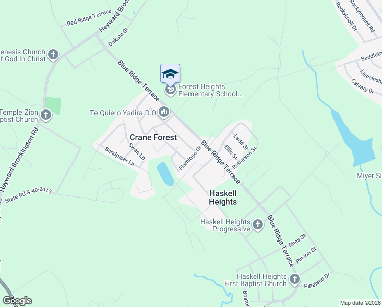 map of restaurants, bars, coffee shops, grocery stores, and more near 1101 Flamingo Drive in Columbia