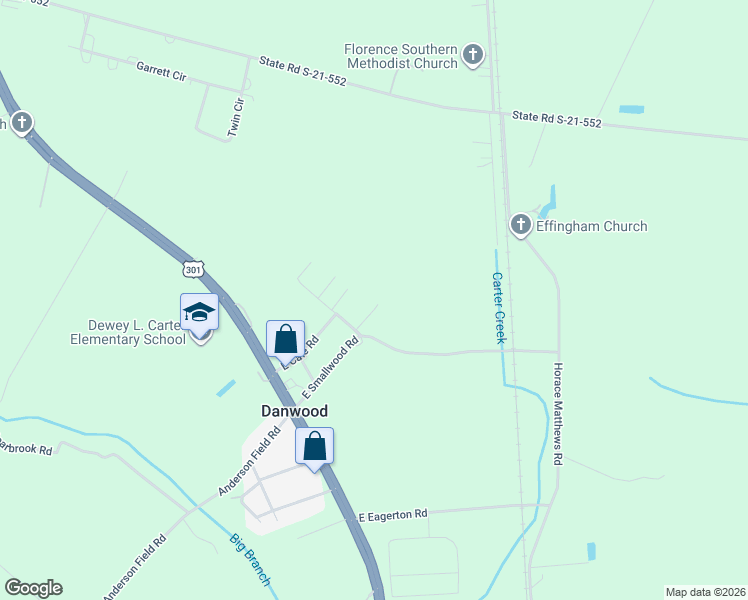 map of restaurants, bars, coffee shops, grocery stores, and more near 5010 Margo Lane in Effingham