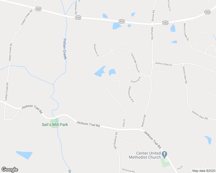 map of restaurants, bars, coffee shops, grocery stores, and more near 406 Kiley Drive in Hoschton