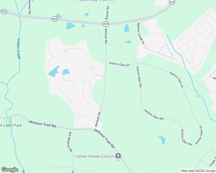 map of restaurants, bars, coffee shops, grocery stores, and more near 552 Wehunt Road in Hoschton