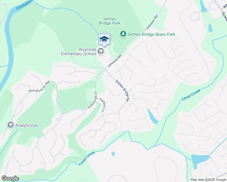 map of restaurants, bars, coffee shops, grocery stores, and more near 580 Settles Brook Court in Suwanee