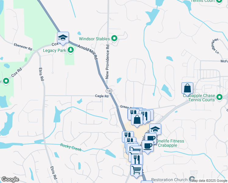 map of restaurants, bars, coffee shops, grocery stores, and more near 117 Quinn Way in Milton