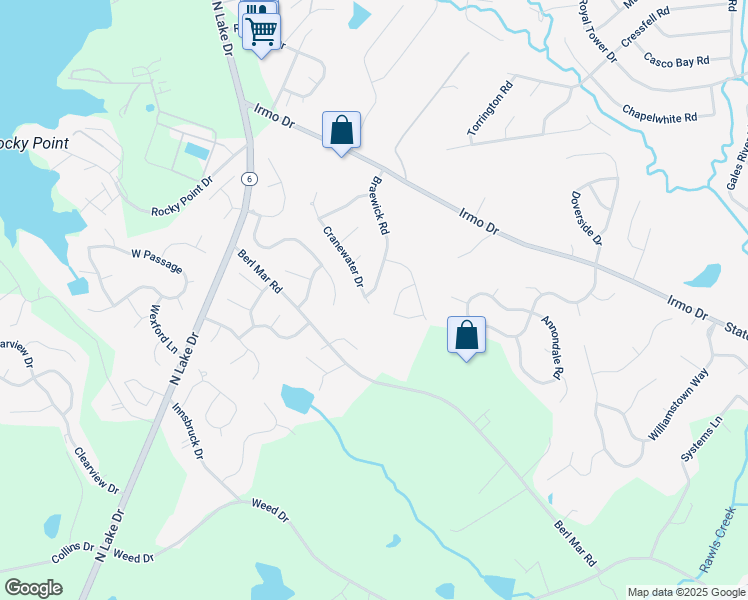 map of restaurants, bars, coffee shops, grocery stores, and more near 329 Braewick Road in Columbia