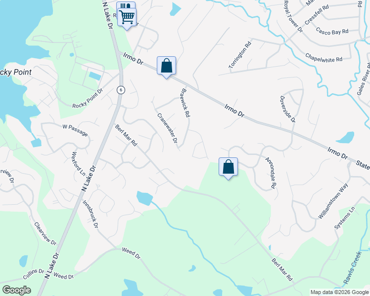 map of restaurants, bars, coffee shops, grocery stores, and more near 132 Torbay Road in Columbia