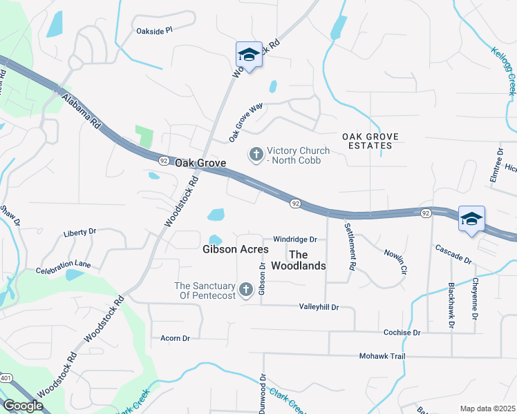 map of restaurants, bars, coffee shops, grocery stores, and more near 4472-4960 Hwy 92 in Acworth