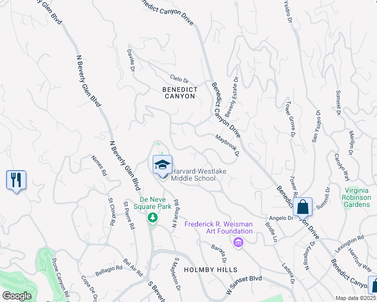 map of restaurants, bars, coffee shops, grocery stores, and more near 1141 Angelo Drive in Beverly Hills