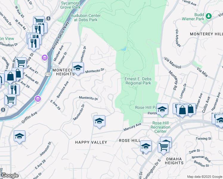 map of restaurants, bars, coffee shops, grocery stores, and more near 3808 Latrobe Street in Los Angeles