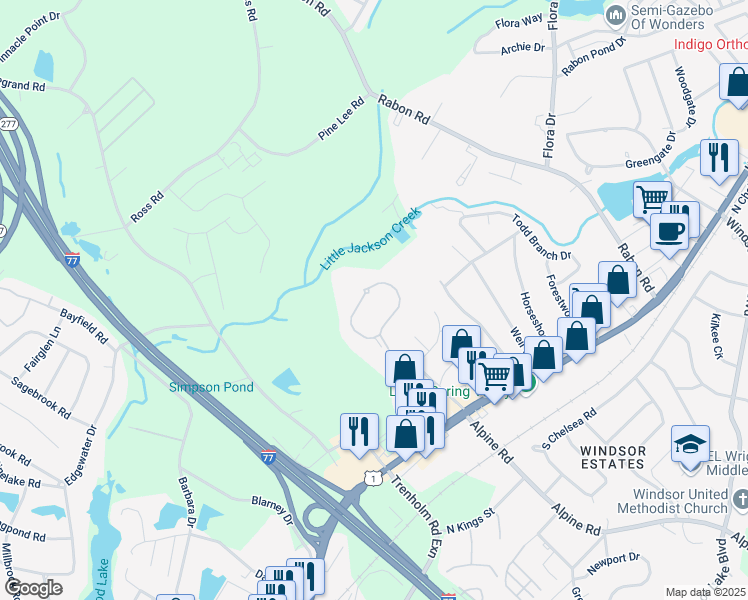 map of restaurants, bars, coffee shops, grocery stores, and more near 200 Atrium Way in Columbia