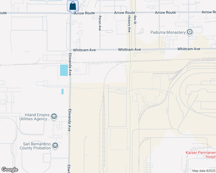 map of restaurants, bars, coffee shops, grocery stores, and more near 13125 Napa Street in Fontana